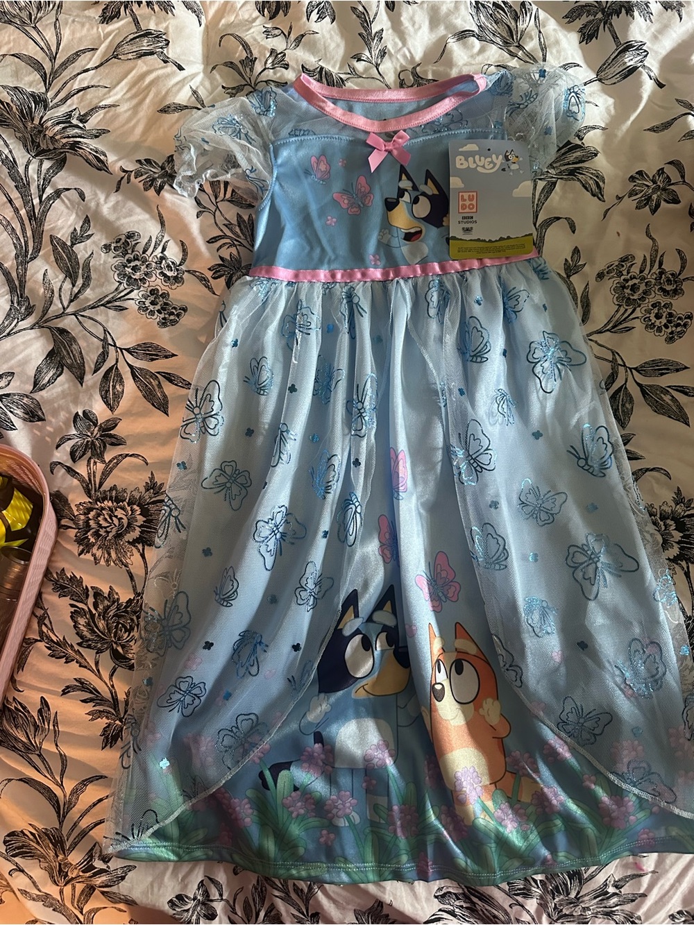 NWT Disney Bluey Nightgown Pajama Dress with Bluey socks - Picture 2 of 5